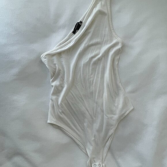Forever 21 - White One-Shoulder Bodysuit - size M - Picture 4 of 4